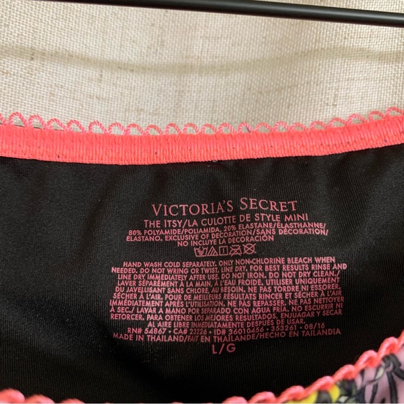 Victorias Secret The Itsy La Culotte De Style Mini Floral Stripe Bikini Bottom L - Picture 5 of 7
